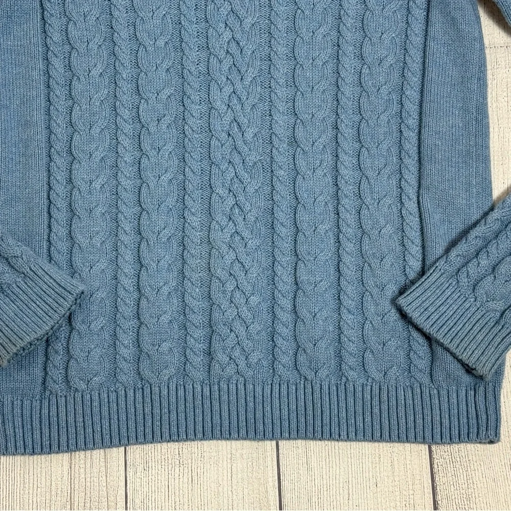 Gymboree Boys Blue Cable Knit Henley Sweater Size 12